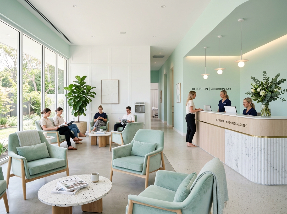 AMS Clinic clean reception and waiting area